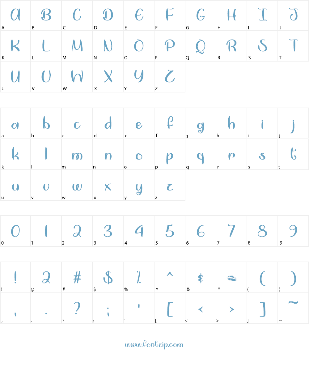 Warm Winter Kiss Font Character